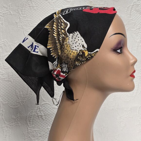 Vintage Harley Davidson Motorcycle American Eagle Bandana Biker Easy Rider - Picture 2 of 9